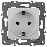 Розетка с заземлением без рамки Эра Elegance 1-м. белый картинка